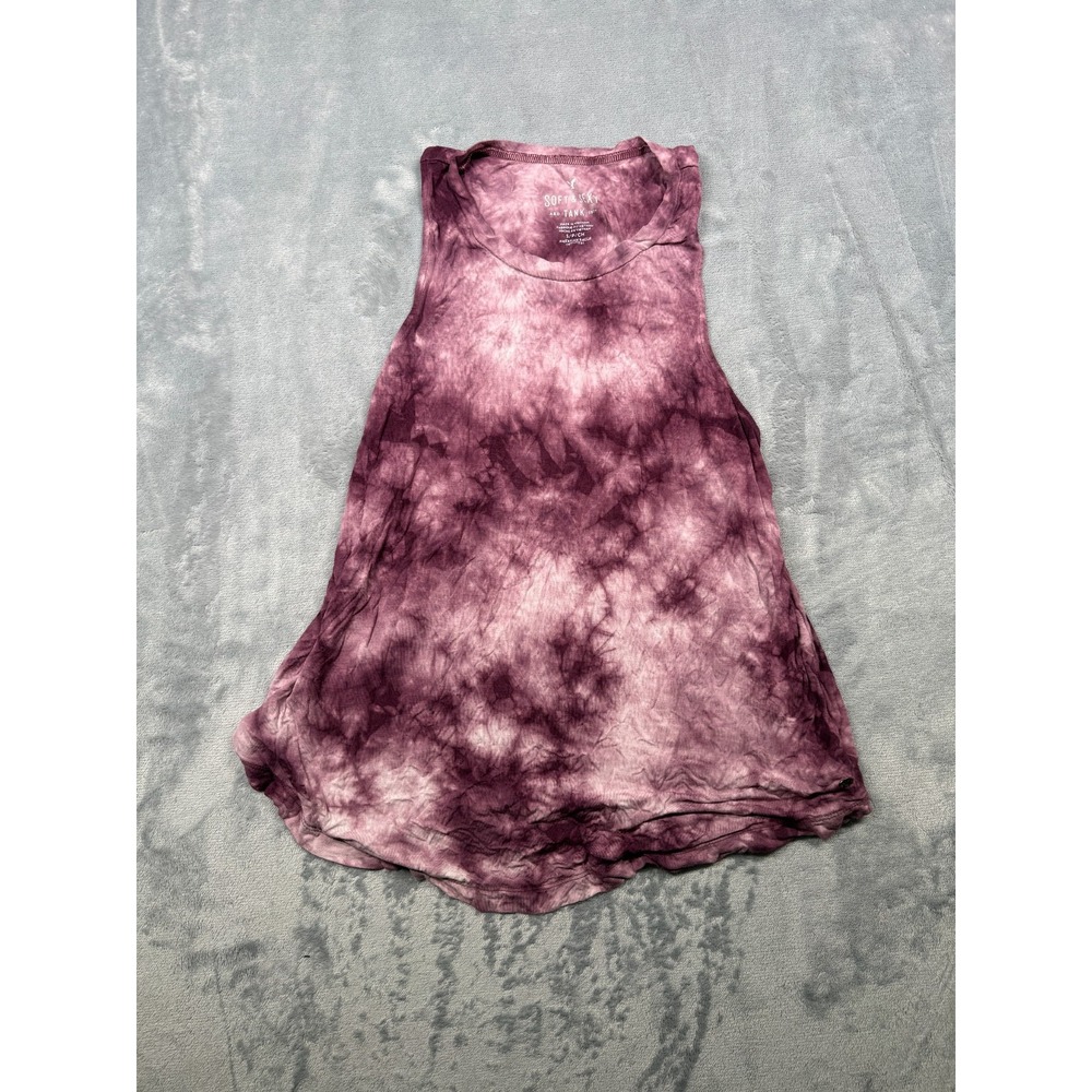 American Eagle Outfitters Soft & Sexy Tank Top Womens S Purple Tie Dye Stretch